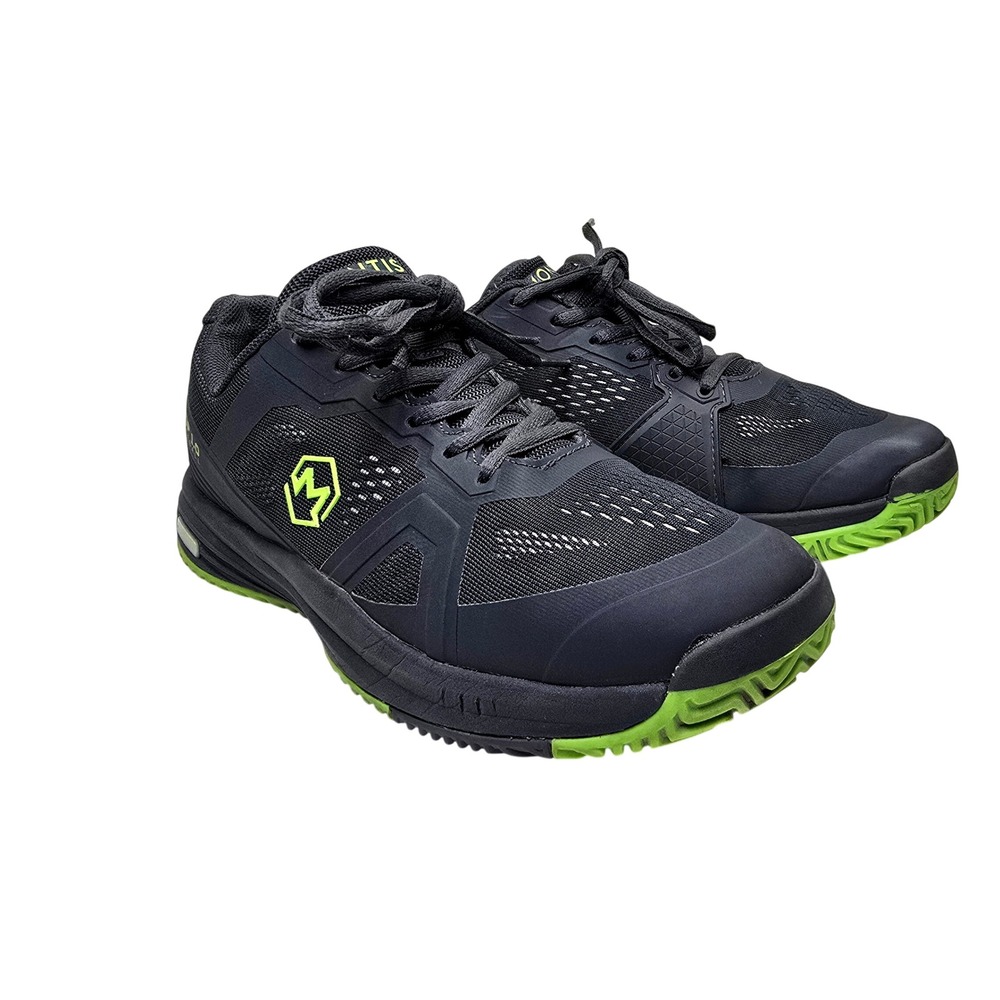 Montis Drop 1.0 Pickleball Shoes Charcoal Lime Green Low Top Sneakers W/9 M/7.5